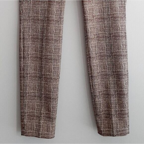 LAURÈL Plaid Pattern Stretch Dress Pants Brown & Cream Sz 6 - Picture 4 of 10